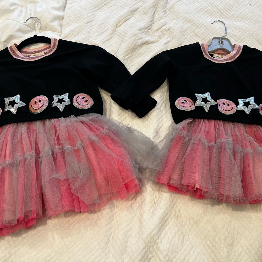 Baby Sara 2-Piece Sequin Sweatshirt & Tulle Dress Set